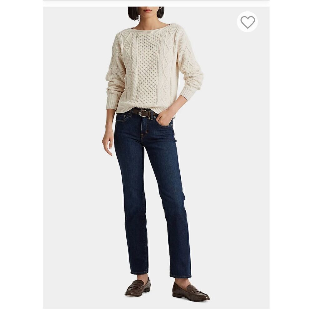 Lauren Ralph Lauren Dark-Wash Modern Straight Curvy Jeans